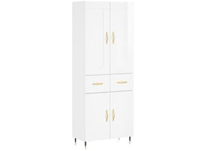 8720845492816 - Highboard Sideboard Hochglanz-Weiß 695x34x180 cm Holzwerkstoff vidaXL