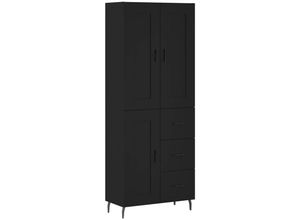 8720845494407 - Vidaxl - Highboard Schwarz 695x34x180 cm Holzwerkstoff Schwarz