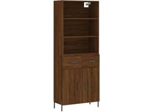 8720845499501 - Vidaxl - Highboard Braun Eichen-Optik 695x34x180 cm Holzwerkstoff