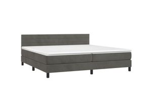 8720845500481 - Vidaxl - Boxspringbett mit Matratze Dunkelgrau 200x200 cm Samt