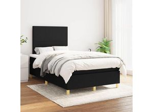 8720845508272 - Bonnevie - BoxspringbettDoppelbett mit Matratze Schwarz 120x200 cm Stoff vidaXL