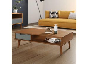 8720845542153 - Bonnevie - Couchtische Kaffeetisch molde Braun 100x55x31 cm Massivholz Kiefer vidaXL