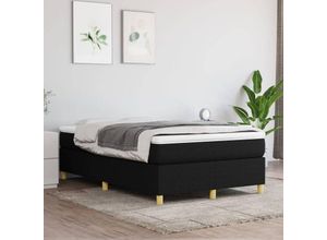 8720845550073 - Bonnevie - BoxspringbettDoppelbett mit Matratze Schwarz 120x200 cm Stoff vidaXL