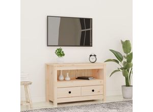 8720845555658 - Bonnevie - TV-SchrankTV-Möbel 79x35x52 cm Massivholz Kiefer vidaXL