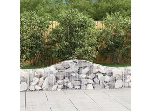 8720845559533 - Gabionen mit Hochbogen 5 Stk Gabionen Hochbeet 200x30x40 60 cm Verzinktes Eisen vidaXL