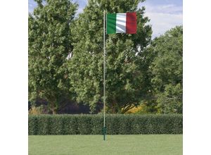 8720845576806 - Bonnevie - Flagge Italiens mit Mast 623 m Aluminium vidaXL111711