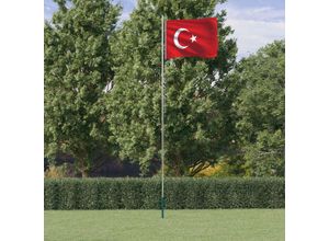 8720845576981 - Bonnevie - Flagge der Türkei mit Mast 623 m Aluminium vidaXL324151