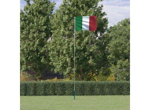 8720845577100 - Bonnevie - Flagge Italiens mit Mast 555 m Aluminium vidaXL604988