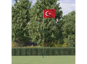 8720845577285 - Bonnevie - Flagge der Türkei mit Mast 555 m Aluminium vidaXL914568