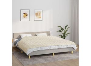 8720845601782 - Bonnevie - GewichtsdeckeGewichtete Decke Hellcreme 155x220 cm 7 kg Stoff vidaXL