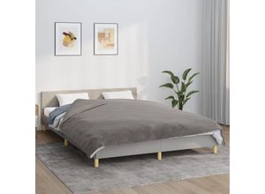 8720845602000 - Bonnevie - Gewichtsdecke mit Bezug Grau 200x225 cm 9 kg Stoff vidaXL585338