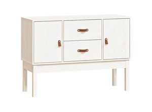 8720845640507 - Vidaxl - Sideboard Weiß 110x40x78 cm Massivholz Kiefer Weiß