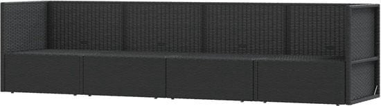 8720845648411 - vidaXL - 4-tlg - Lounge-Set - mit - Kissen - Poly - Rattan - schwarz