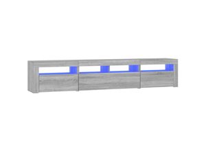 8720845648848 - Vidaxl - TV-SchrankTV-Möbel mit LED-Leuchten Grau Sonoma 210x35x40 cm