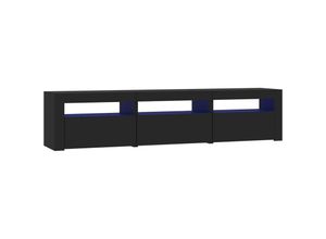 8720845649036 - Vidaxl - TV-Schrank mit LED-Leuchten Schwarz 180x35x40 cm Schwarz