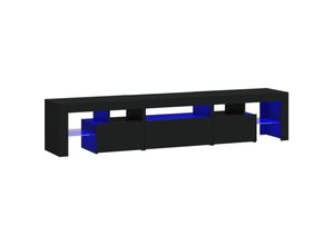 8720845649593 - Vidaxl - TV-Schrank mit LED-Leuchten Schwarz 200x365x40 cm