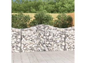8720845650582 - Bonnevie - Gabione mit Hochbogen Gabione Hochbeet 200x50x100 120 cm Verzinktes Eisen vidaXL