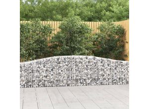 8720845650667 - Gabione mit Hochbogen Gabione Hochbeet 400x30x60 80 cm Verzinktes Eisen vidaXL