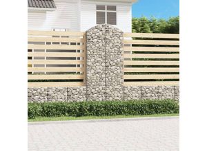 8720845650940 - Bonnevie - Gabione mit Hochbogen Gabione Hochbeet 100x30x220 240 cm Verzinktes Eisen vidaXL