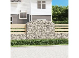 8720845651404 - Gabione mit Hochbogen Gabione Hochbeet 200x50x140 160 cm Verzinktes Eisen vidaXL