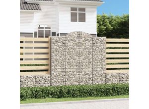 8720845651534 - Bonnevie - Gabione mit Hochbogen Gabione Hochbeet 200x30x200 220 cm Verzinktes Eisen vidaXL