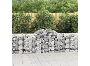 8720845651572 - Bonnevie - Gabione mit Hochbogen Gabione Hochbeet 200x50x80 100 cm Verzinktes Eisen vidaXL