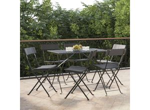 8720845666088 - Bonnevie - Bistrostühle 6 Stk Klappbar Schwarz Poly Rattan und Stahl vidaXL352881