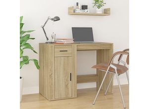 8720845668082 - Bonnevie - ComputertischSchreibtisch Sonoma-Eiche 100x49x75 cm Holzwerkstoff vidaXL