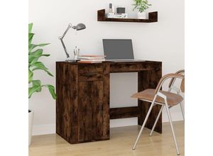 8720845668105 - Bonnevie - ComputertischSchreibtisch Räuchereiche 100x49x75 cm Holzwerkstoff vidaXL