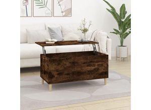 8720845669300 - Bonnevie - Couchtische Kaffeetisch Räuchereiche 90x445x45 cm Holzwerkstoff vidaXL