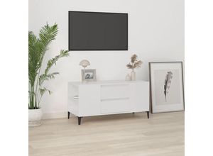 8720845669492 - Bonnevie - TV-SchrankTV-Möbel Weiß 102x445x50 cm Holzwerkstoff vidaXL