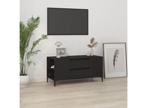 8720845669508 - Bonnevie - TV-SchrankTV-Möbel Schwarz 102x445x50 cm Holzwerkstoff vidaXL