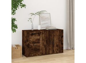 8720845669621 - Bonnevie - SideboardKommode Räuchereiche 100x33x595 cm Holzwerkstoff vidaXL