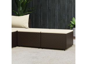 8720845672577 - Gartenhocker mit Kissen 2 Stk Braun Poly Rattan vidaXL - Braun