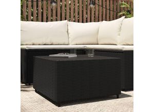 8720845673574 - Bonnevie - Garten-Couchtisch Garten-Beistelltische Quadratisch Schwarz 50x50x30 cm Poly Rattan vidaXL