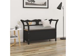 8720845675134 - Bonnevie - Sitzbank Schwarz 107x45x755 cm Massivholz Tanne vidaXL454958
