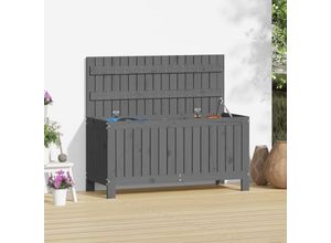 8720845677930 - Bonnevie - GartentruheGartenbox Grau 108x425x54 cm Massivholz Kiefer vidaXL