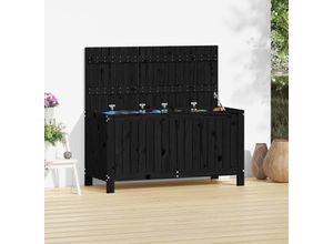 8720845678005 - Bonnevie - GartentruheGartenbox Schwarz 115x49x60 cm Massivholz Kiefer vidaXL