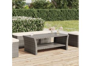 8720845678968 - Bonnevie - Couchtisch Grau 100x50x40 cm Poly Rattan vidaXL572453