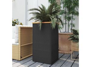 8720845679200 - Pflanzkübel，Blumenkasten Schwarz 40x40x80 cm Poly Rattan vidaXL