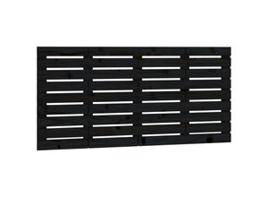 8720845684501 - Vidaxl - Wand-Kopfteil Schwarz 126x3x63 cm Massivholz Kiefer Schwarz