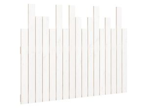 8720845684921 - Bonnevie - Wand-KopfteilBetthaupt Weiß 108x3x80 cm Massivholz Kiefer vidaXL