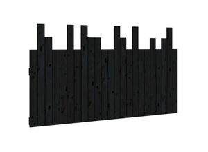 8720845685157 - Vidaxl - Wand-Kopfteil Schwarz 1465x3x80 cm Massivholz Kiefer Schwarz