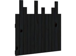 8720845685256 - Bonnevie - Wand-KopfteilBetthaupt Schwarz 825x3x80 cm Massivholz Kiefer vidaXL