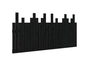 8720845685300 - Bonnevie - Wand-KopfteilBetthaupt Schwarz 166x3x80 cm Massivholz Kiefer vidaXL