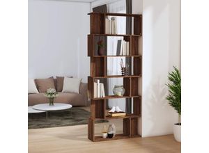 8720845693299 - Bonnevie - Bücherregal Raumteiler Braun Eiche 80x24x192 cm Holzwerkstoff vidaXL56719