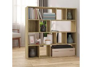 8720845693718 - Bonnevie - Bücherregal Raumteiler Sonoma-Eiche 105x24x102 cm vidaXL56410