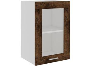 8720845693763 - Vidaxl - Hängeschrank Glas Räuchereiche 40x31x60 cm Holzwerkstoff Braun