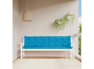 8720845711559 - Vidaxl - Gartenbank-Auflagen 2 Stk Hellblau 200x50x7 cm Oxford-Gewebe 604722