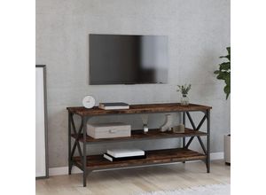 8720845718244 - Bonnevie - TV-SchrankTV-Möbel Räuchereiche 100x40x50 cm Holzwerkstoff vidaXL